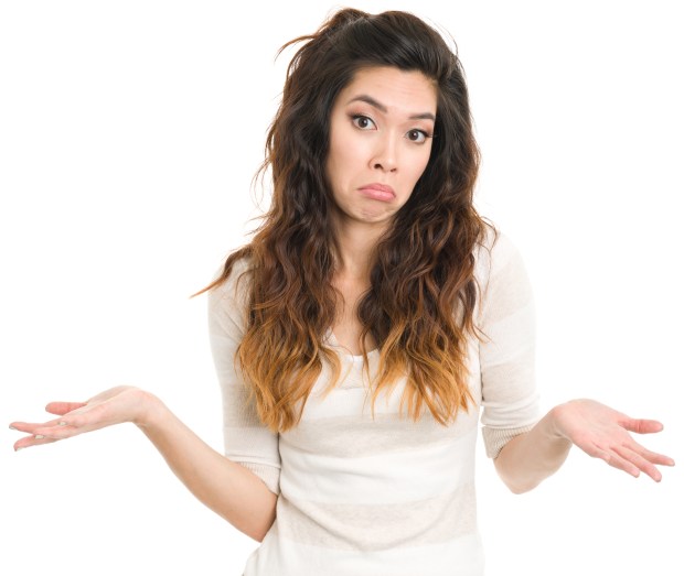 Portrait of a young woman on a white background. http://s3.amazonaws.com/drbimages/m/an.jpg